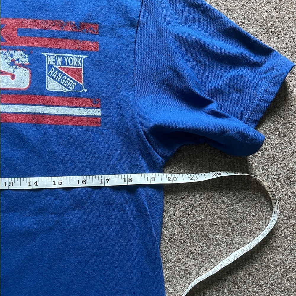 New York Rangers Stanley Cup Champion NHL Majestic Blue T-Shirt Men Size Medium - Picture 11 of 11